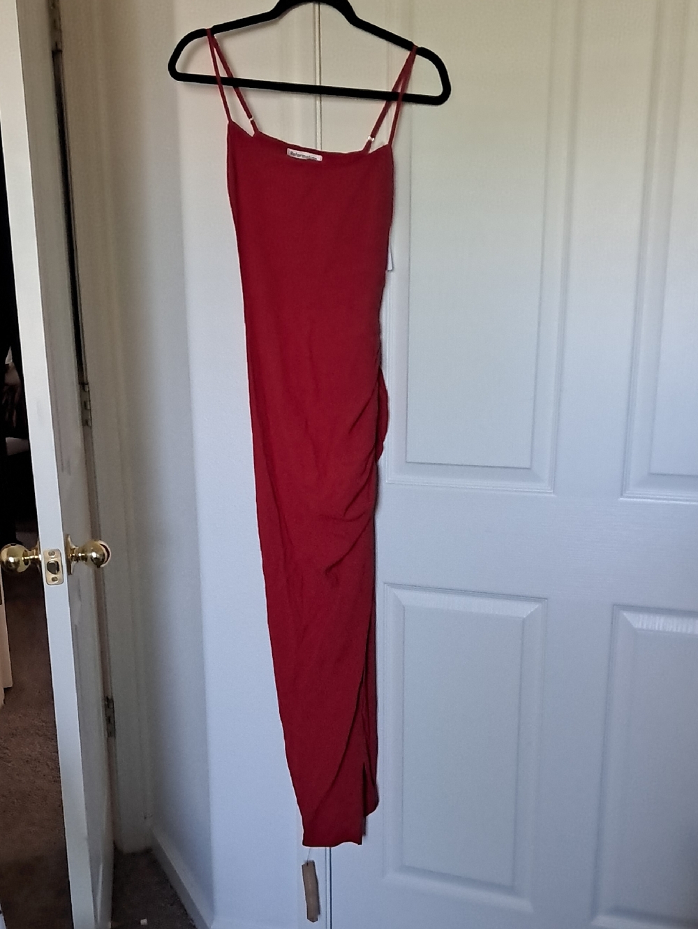 Reformation Red Midi Slip Dress